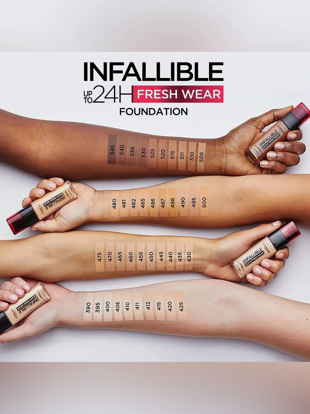 L'Oréal Infallible Up to 32 Hour Fresh Wear Foundation - 405 Porcelain, NEW